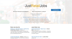 Desktop Screenshot of justretailjobs.com