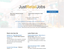 Tablet Screenshot of justretailjobs.com